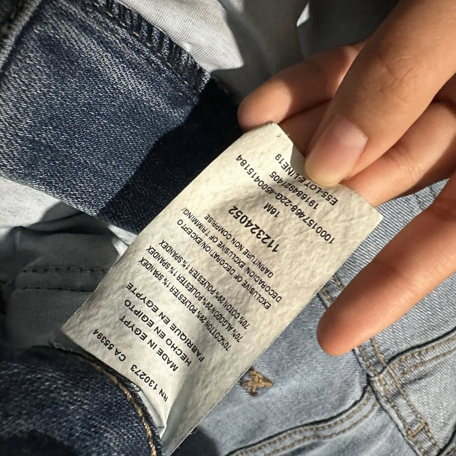 vintage lee Women's size 16 medium wash skinny straight high rise jeans pants - Image 9