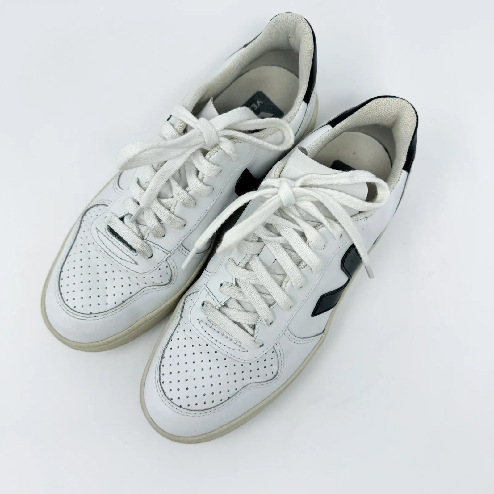 Veja V-10 White & Black Sneakers - Image 4