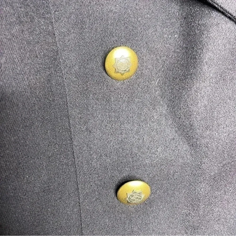 J. McLaughlin Double Breasted Wool Navy Blazer Gold Buttons Jacket Size 8 - Image 5