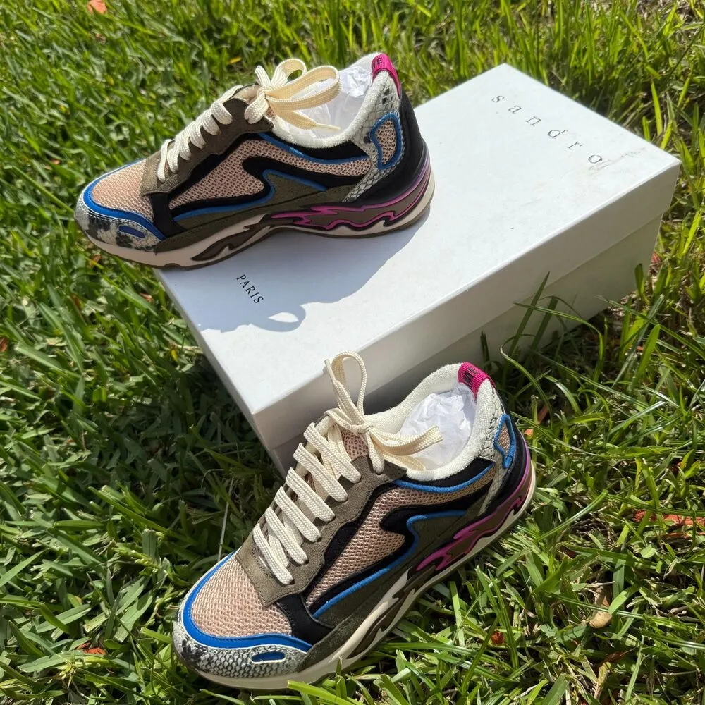 Sandro Paris Flame Sneakers Women's Size 4.5 - Image 3