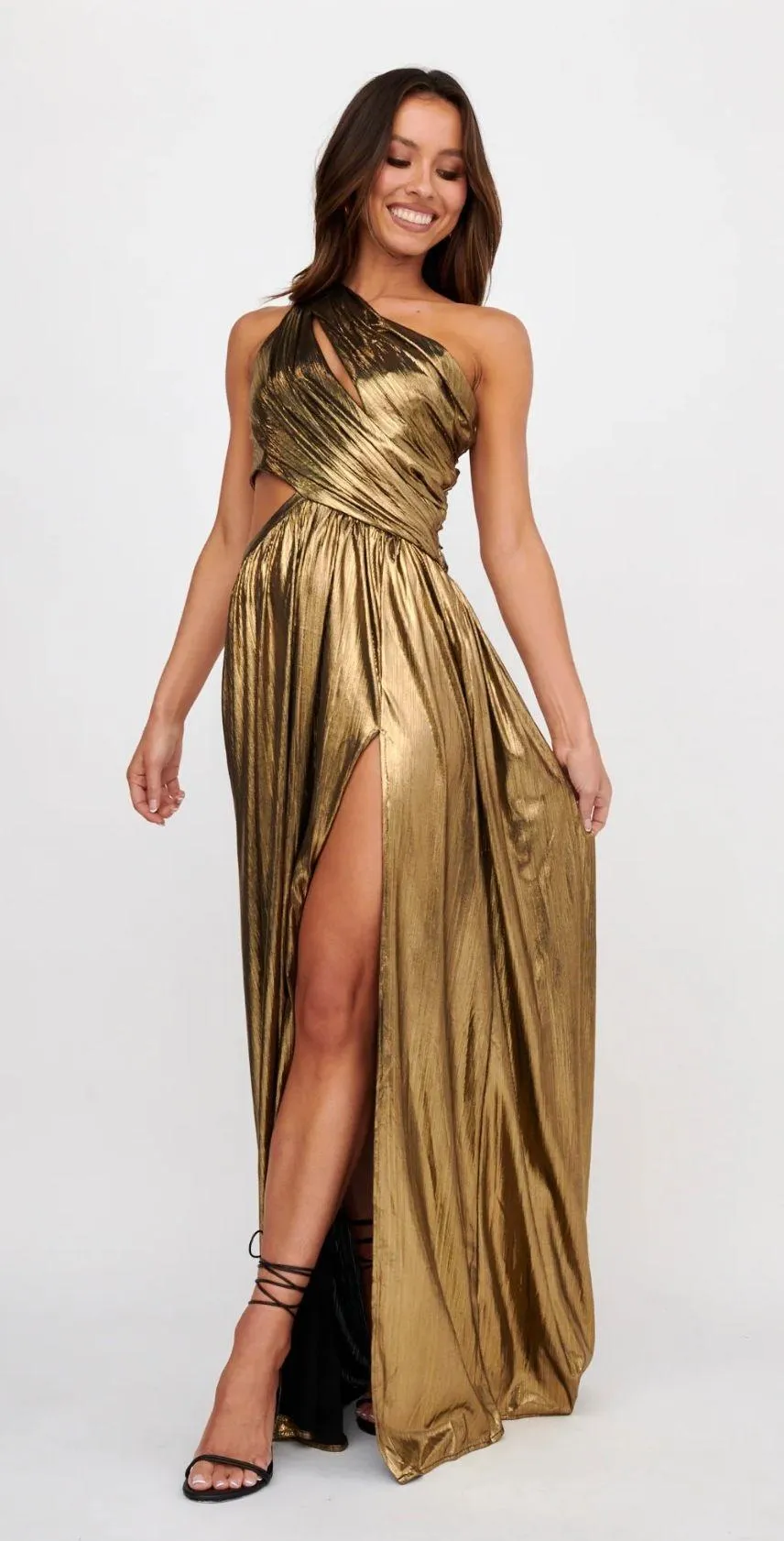 Gold Maxi Dress - Image 2