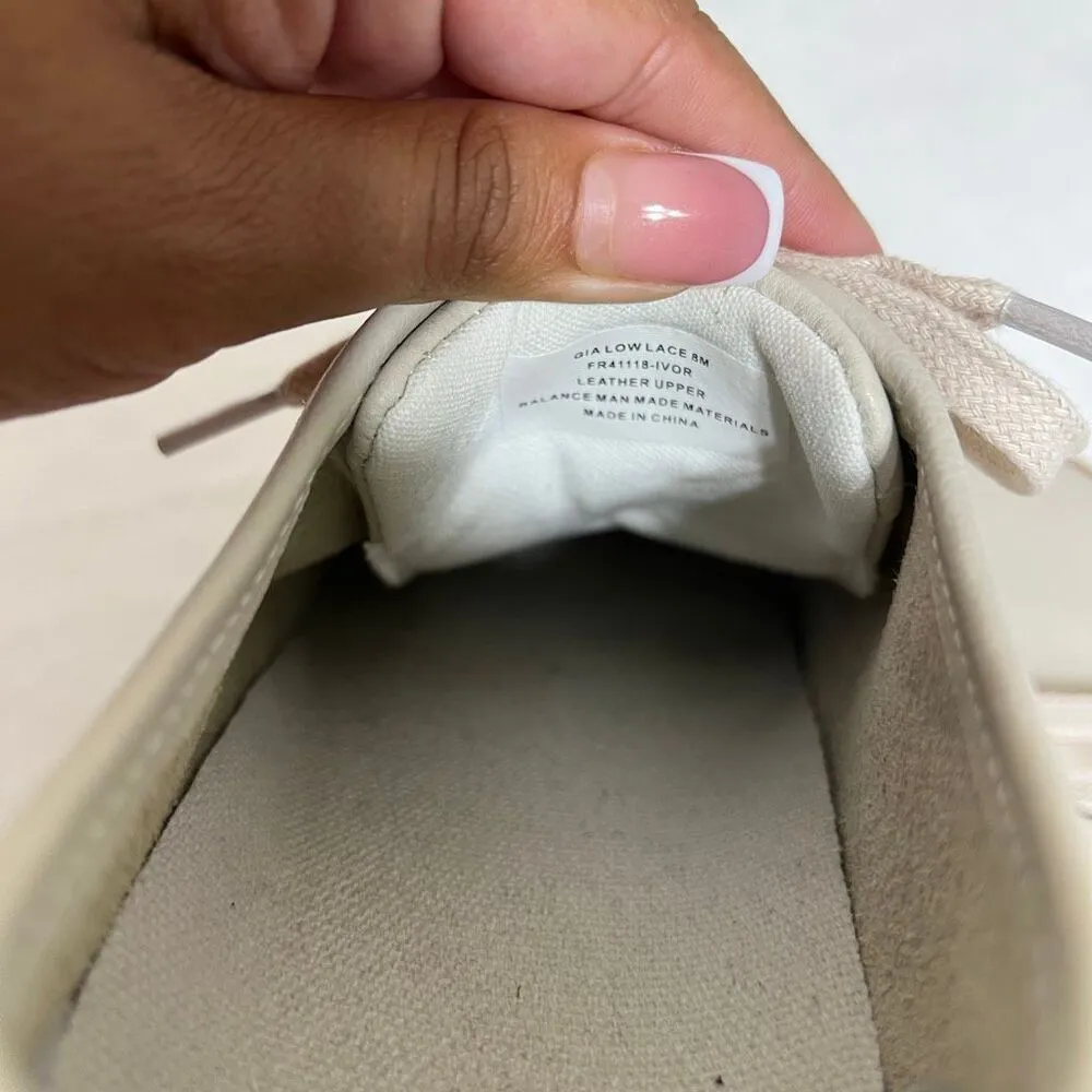 Frye Gia Low Lace Sneakers Ivory 8 Women - Image 7
