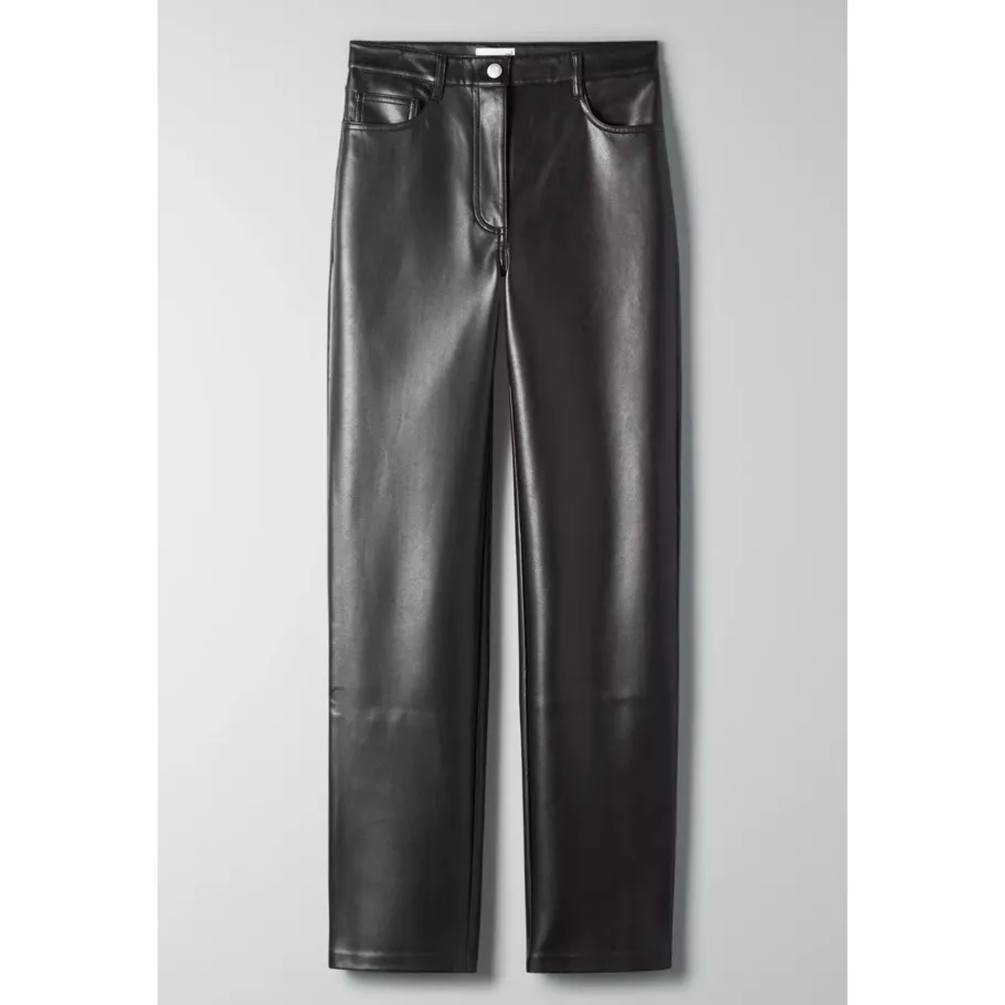 NEW Aritzia Wilfred Melina Pant Vegan Leather High Rise Straight Leg Tall - Image 4