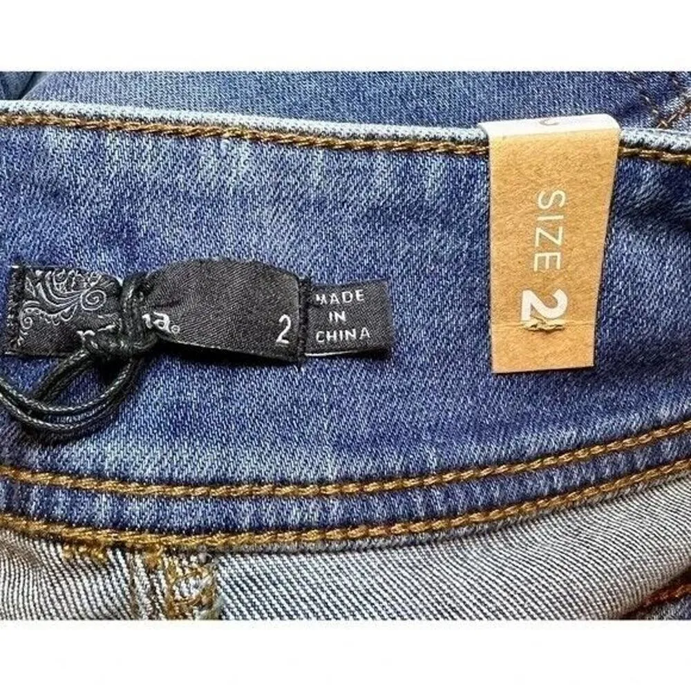 NWT prAna Broadway Denim Mini Jean Skirt Zipper Patch Pockets 2 True Blue #3228 - Image 6