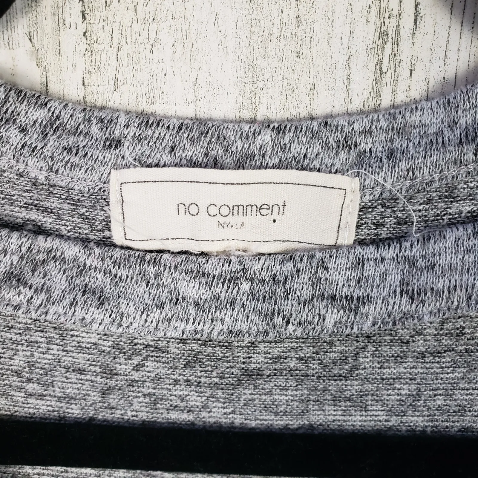 No Comment  Gray Cropped Choker Collar Sweater Women's Size Large - Image 5