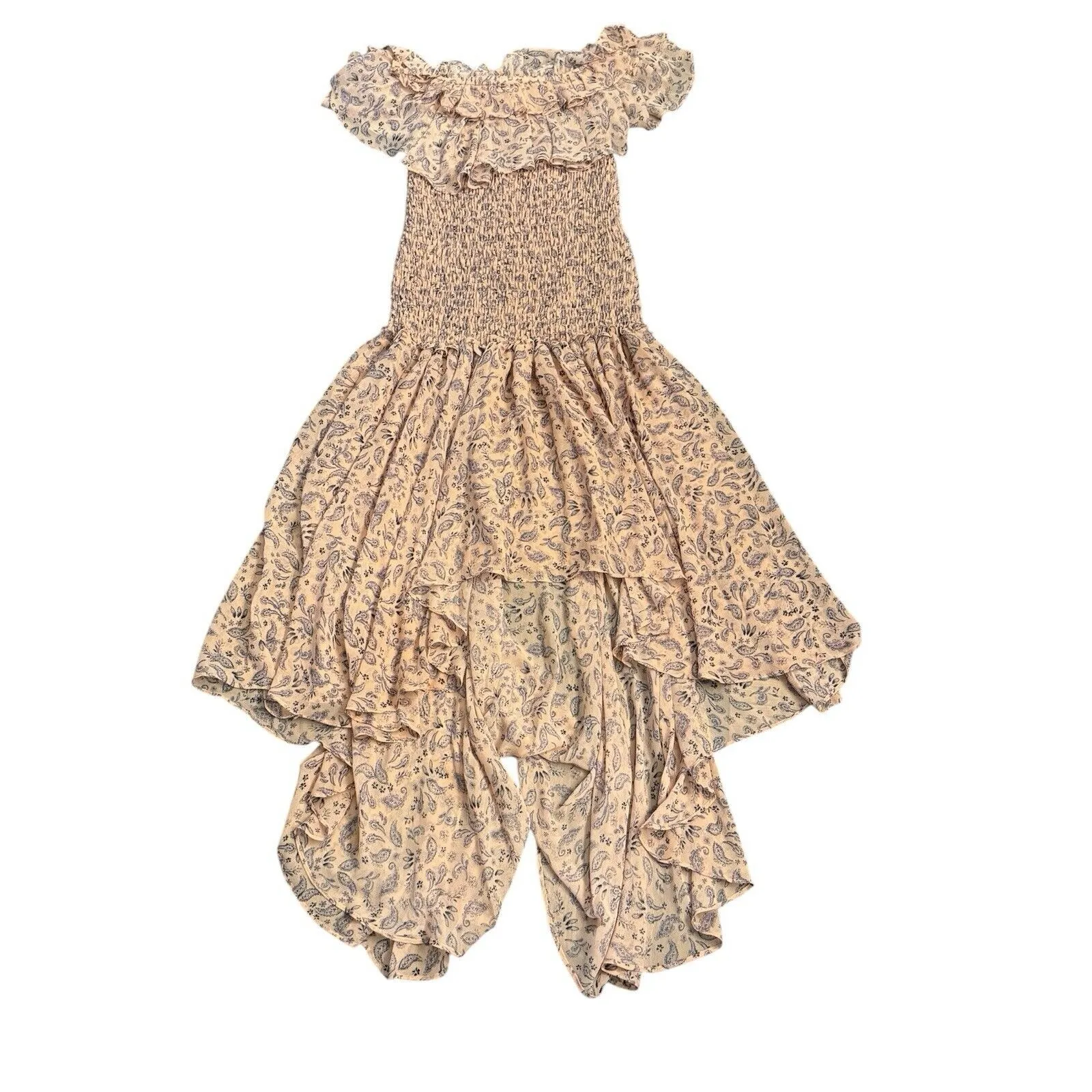 NWT $490 Misa Los Angeles Giada‎ Paisley Off Shoulder Dress Size: Small - Image 2