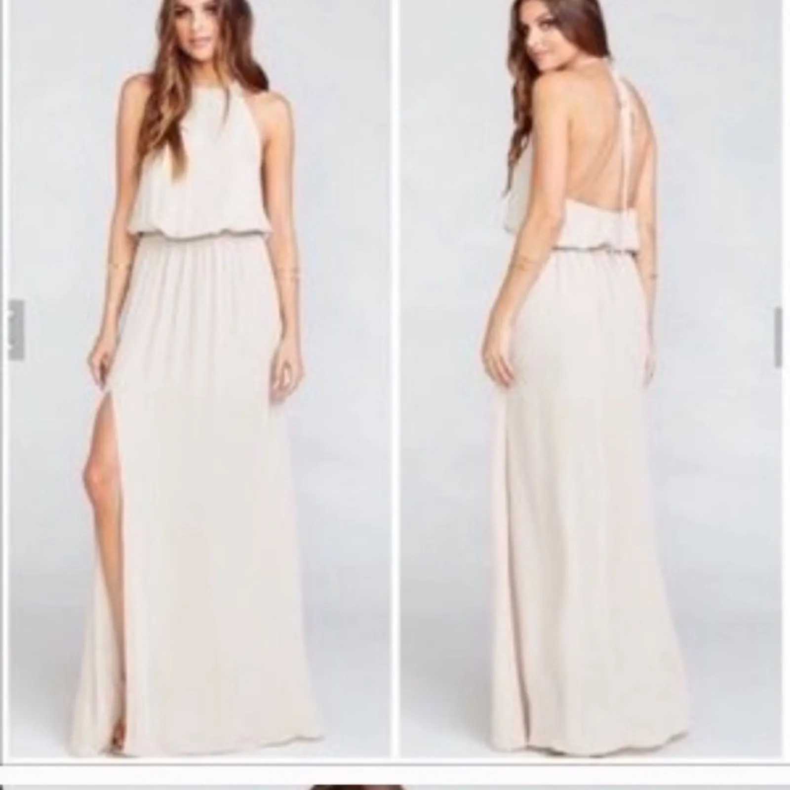 Show me Your Mumu Heather show me the ring crisp halter maxi dress NEW XXL - Image 8