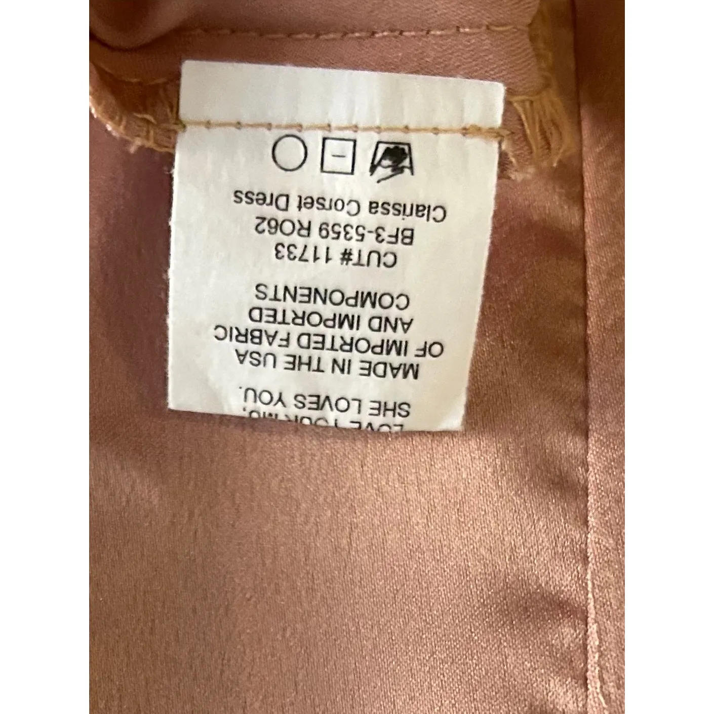 Show Me Your Mumu Clarissa Corset Dress in Rose Gold Luxe Satin XS - Image 7