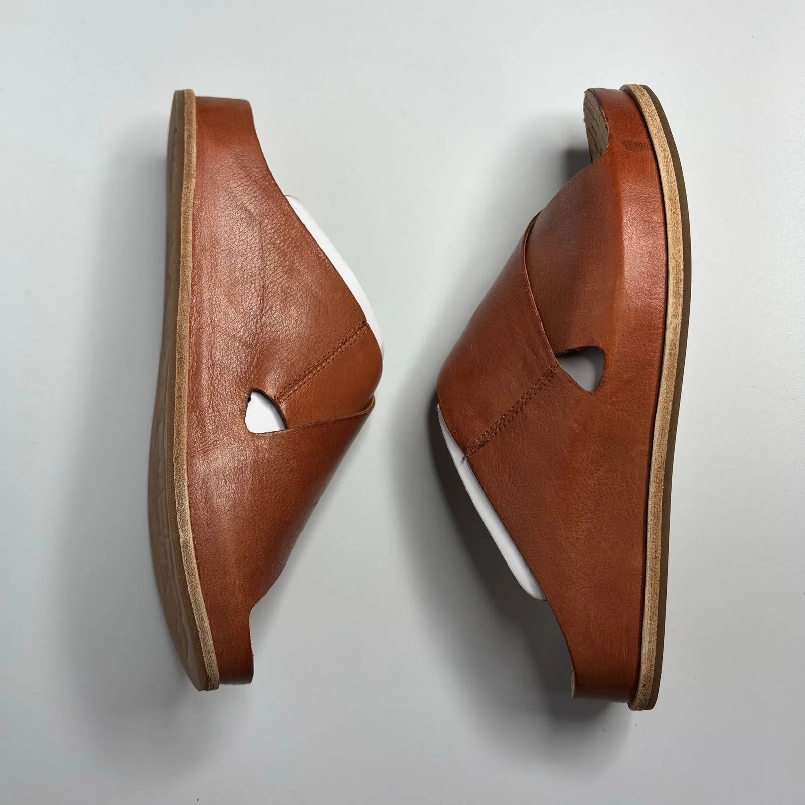 Kork-Ease Tutsi Cross Band Leather Slide Sandals in Rust - Image 7