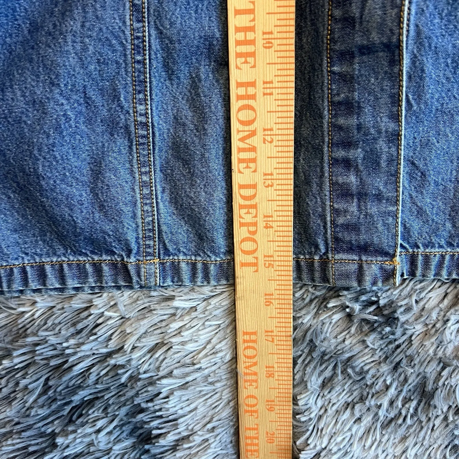 Kyoto Kasuals Size Large Denim Jean Button Up Dress Sleeveless Cowgirl Western.. Blue - Image 5