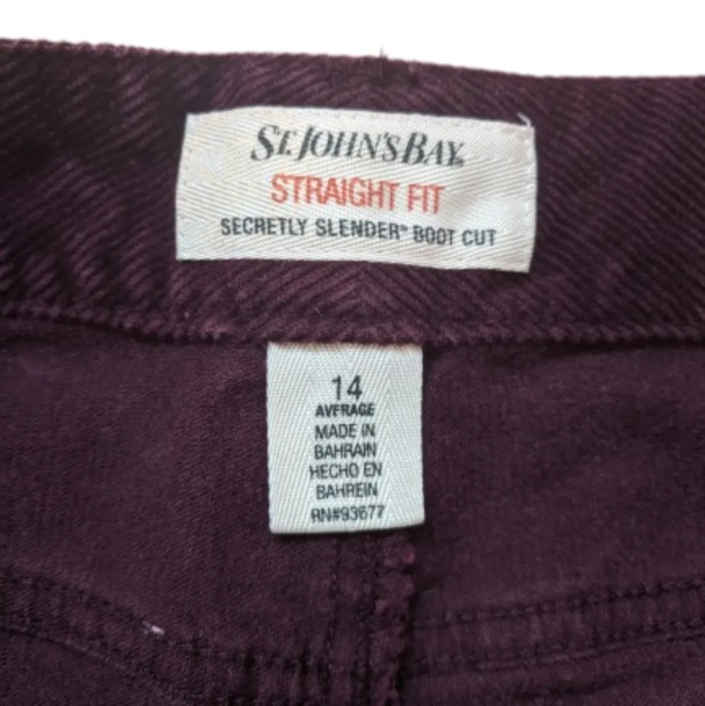 St. Johns Bay Plus Size 14 Straight Fit Secretly Slender Bootcut Corduroy Jeans - Image 6