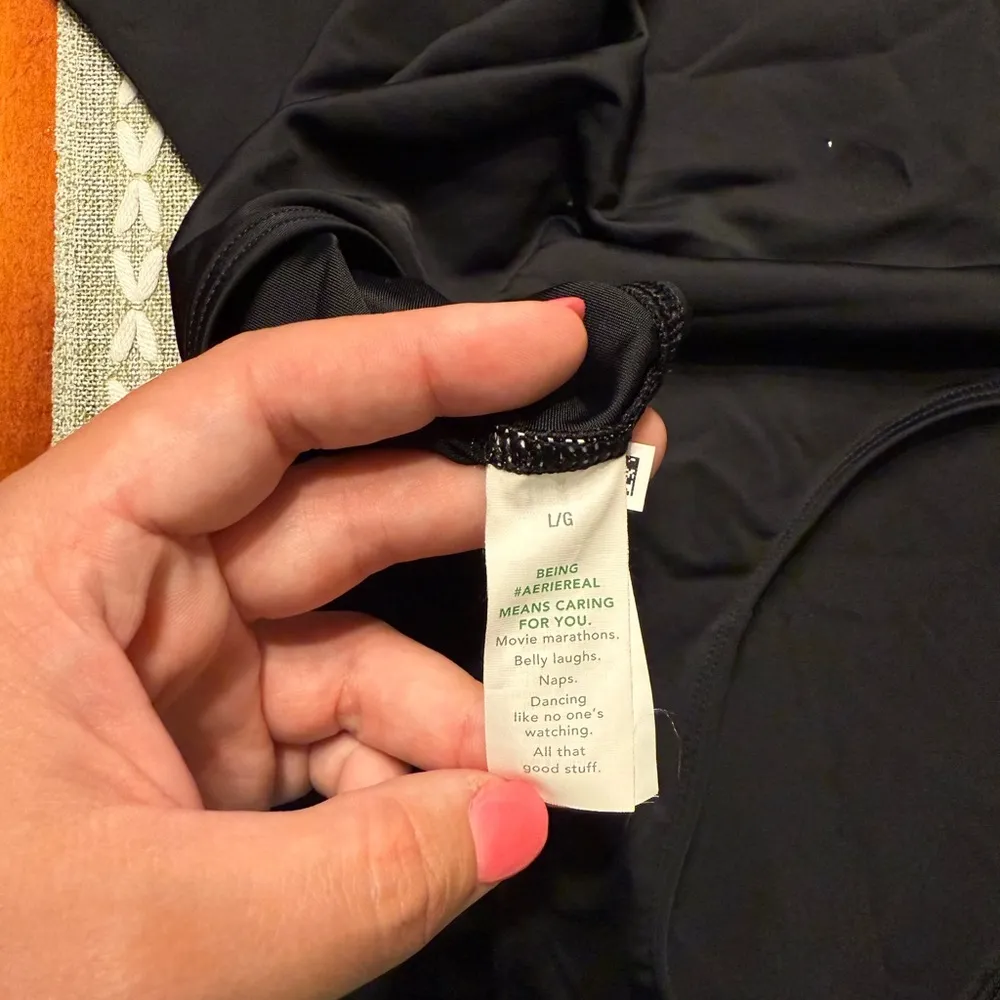 Aerie Black High-Waisted Bikini Bottoms - Image 4