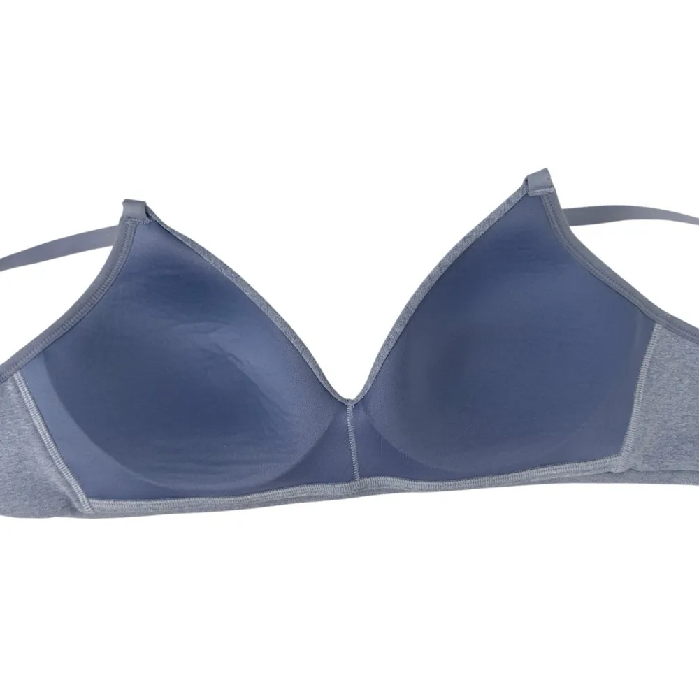 ThirdLove Form 360 Fit Wireless Bra Padded Lined Heather Blue Size Large - Image 7