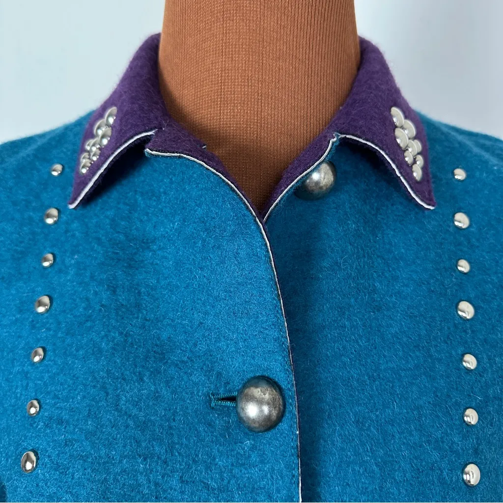 De’ HART Wool Blazer Made in Italy Blue Size undefined - Image 3