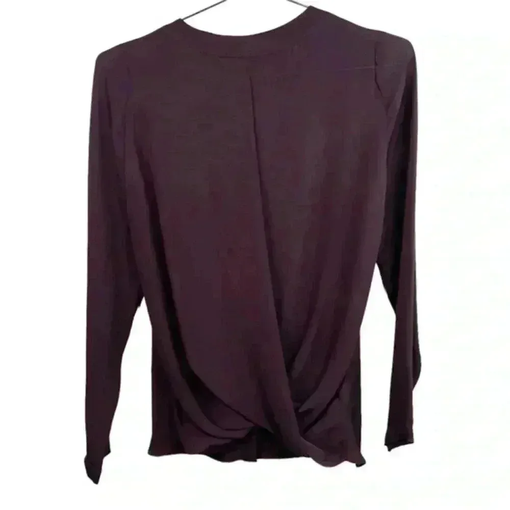 A.L.C. Eggplant‎ Purple Silk Long Sleeve Button Down - Image 3