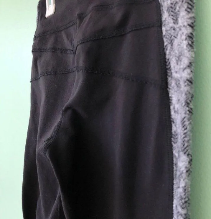 Black & Gray Yoga Pants Full Length Leggings - Image 4