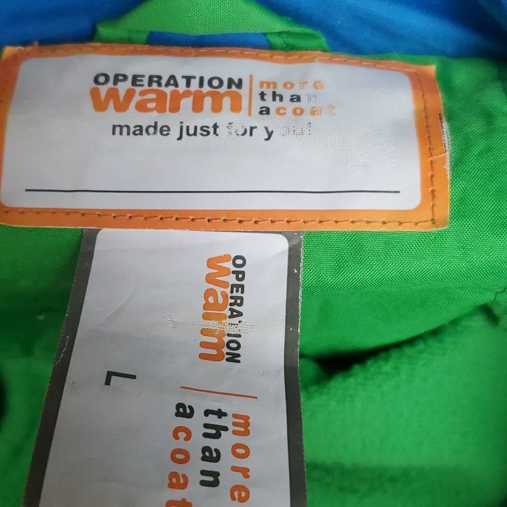 Nordstrom Operation Warm made just for you green and blue winter jacket size Lar Size L - Image 2