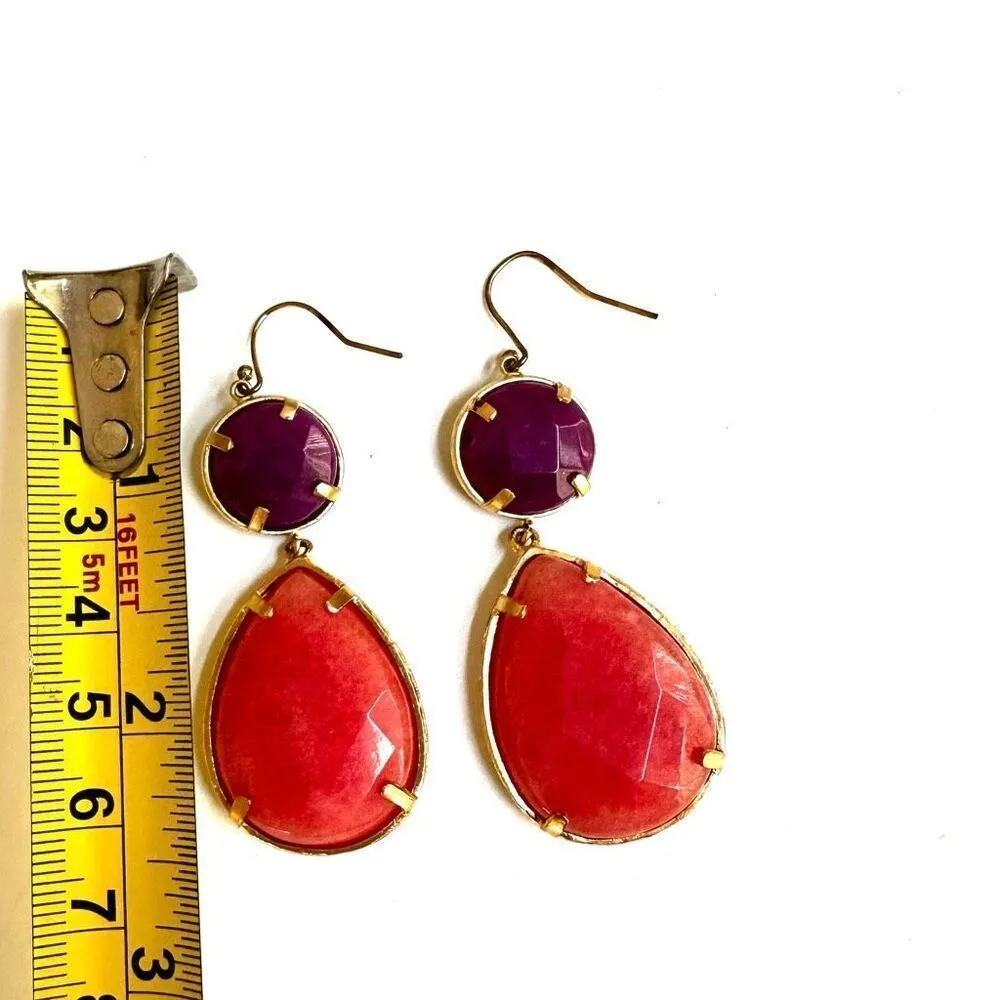 Kay Jewelers pink teardrop statement earrings - Image 4