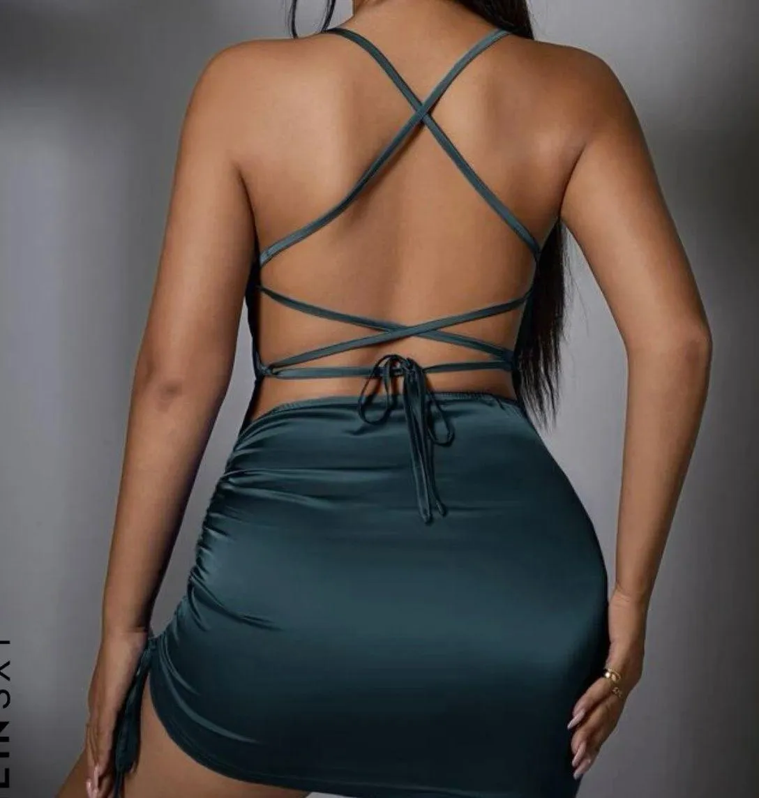 Drawstring Mini Dress  - Image 2