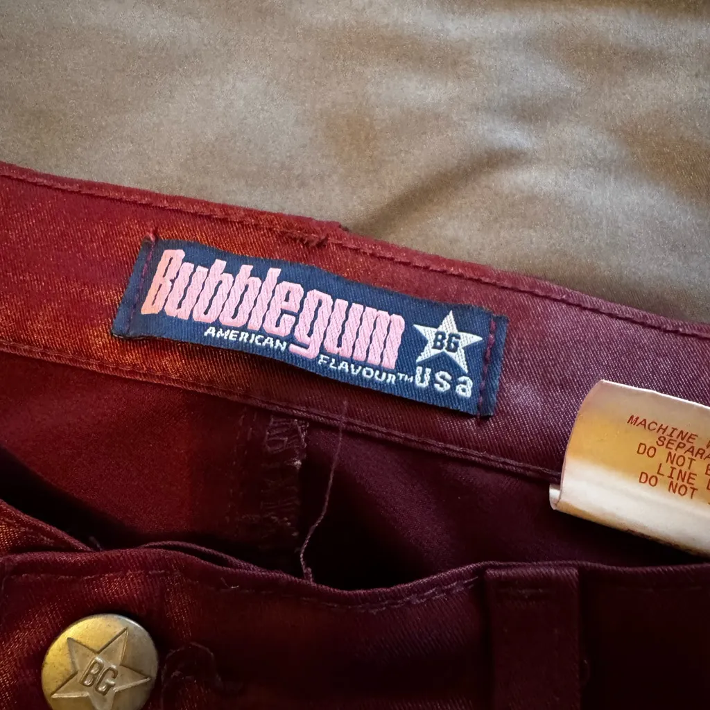 Bubblegum USA y2k Rich Burgundy Trousers - Image 5