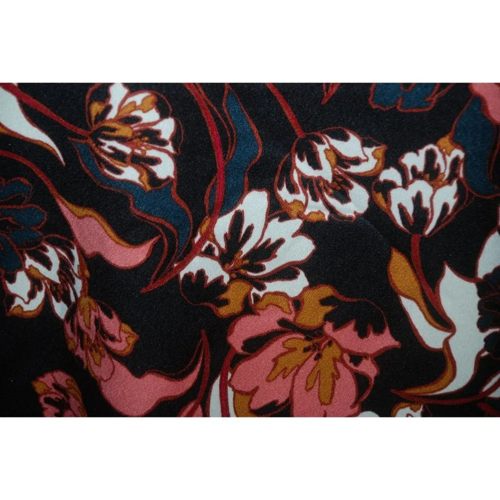 Andrew Marc New York Floral Blouse Top Size M Kimono Half Sleeve Silky Career - Image 5