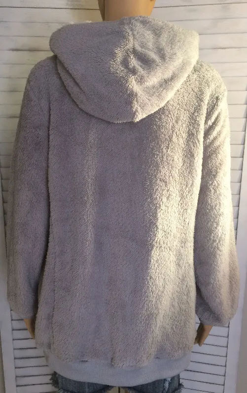 Gray Fleece Jacket Size M - Image 2