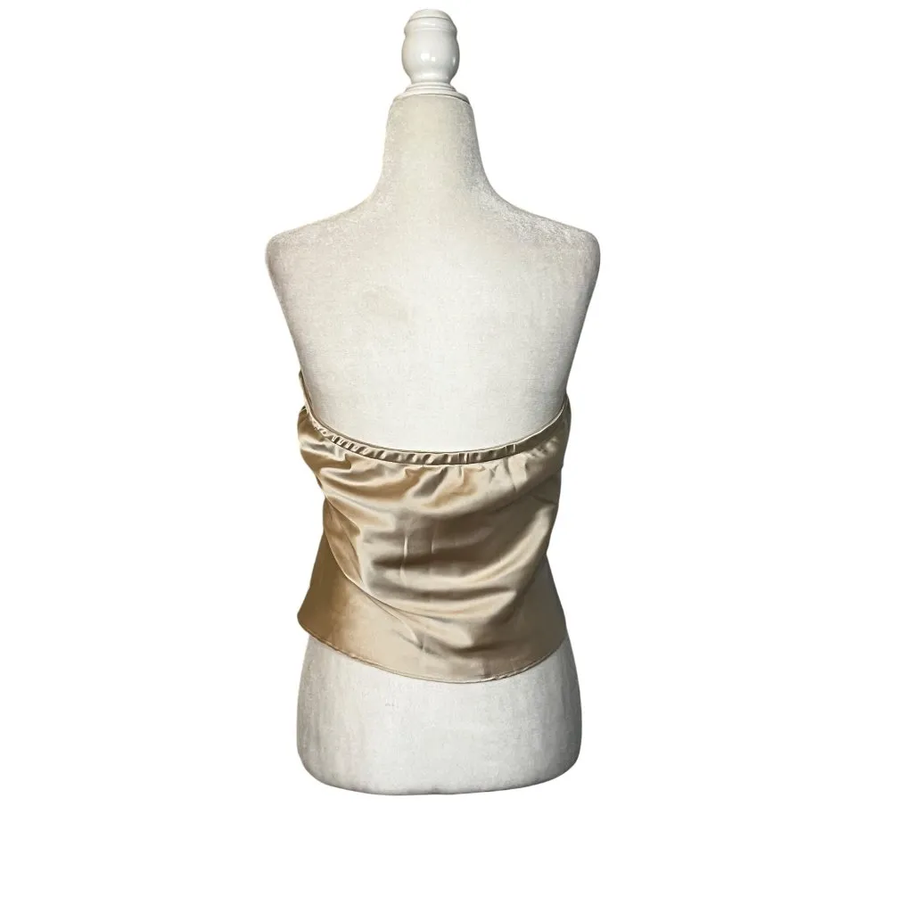 HEARTLOOM Monico Top in Oyster Medium New Womens Strapless Satin Tank - Image 8