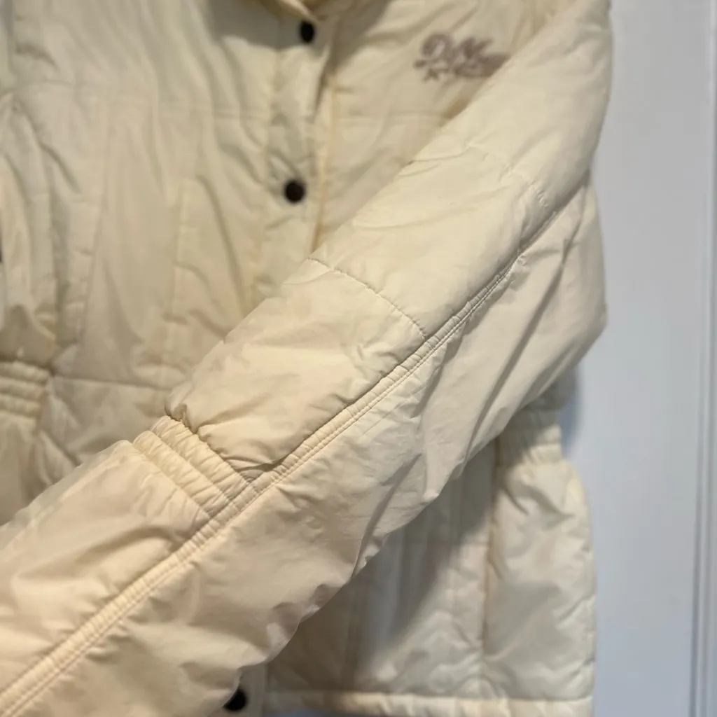 VTG Y2K Def Jam University ‘84 Women’s Sz: XL Cream Full Zip PufferJacket. - Image 14
