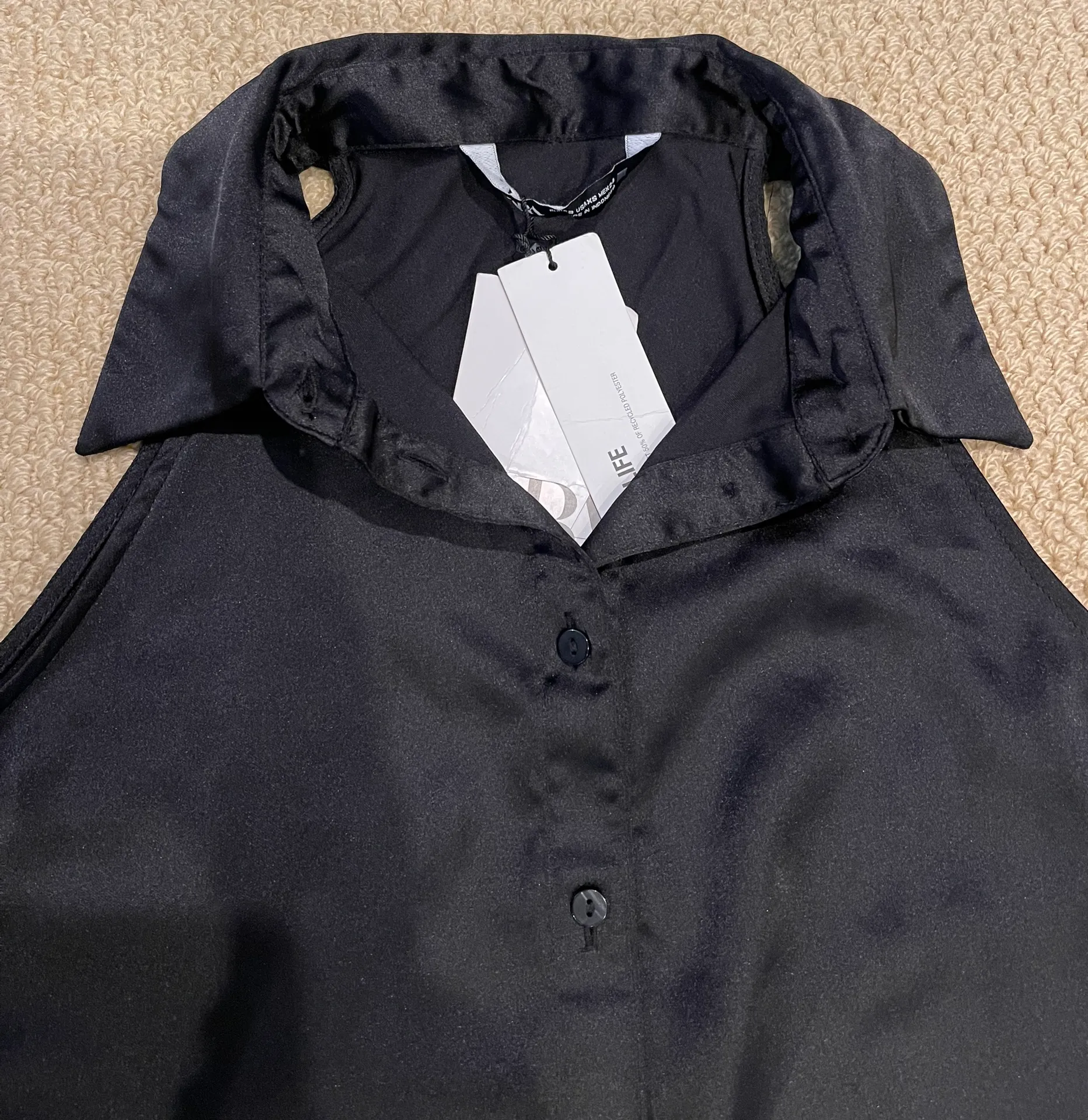 satin shirt dress size XS - Image 4