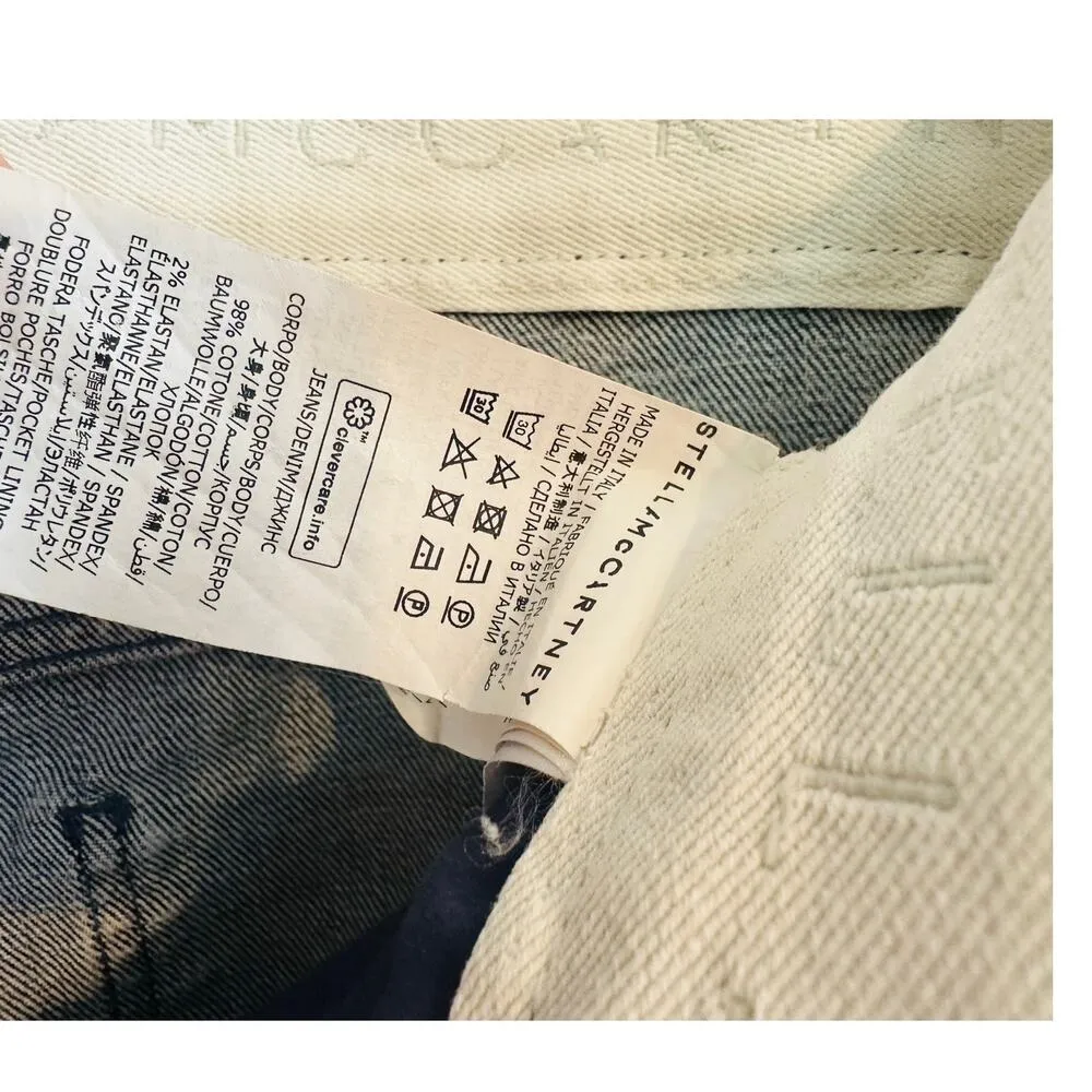 Stella McCartney Degrade Mid Rise Straight Leg Relaxed Multi Color Jeans Size 29 - Image 11