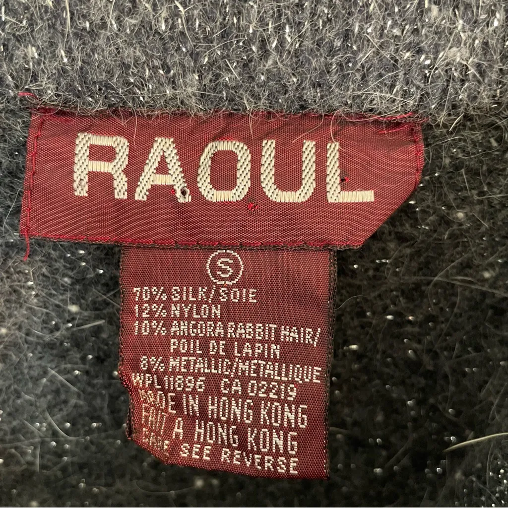 Raoul Grey Silk Angora Blend Pencil Skirt With Metallic Fibers Size Small preppy Gray - Image 4