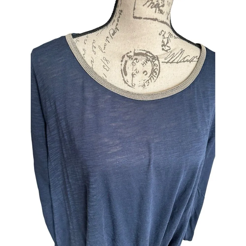 New Seven 7 Navy Knot Front Top Silver Embellished Plus 1X Blue - Image 3