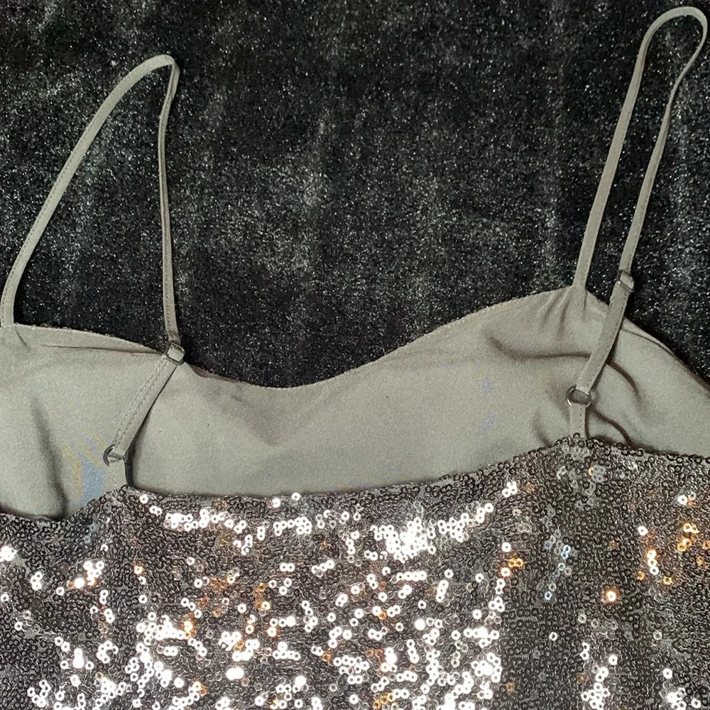 Open Edit Sequin Slipdress in Black Size Small - Image 8