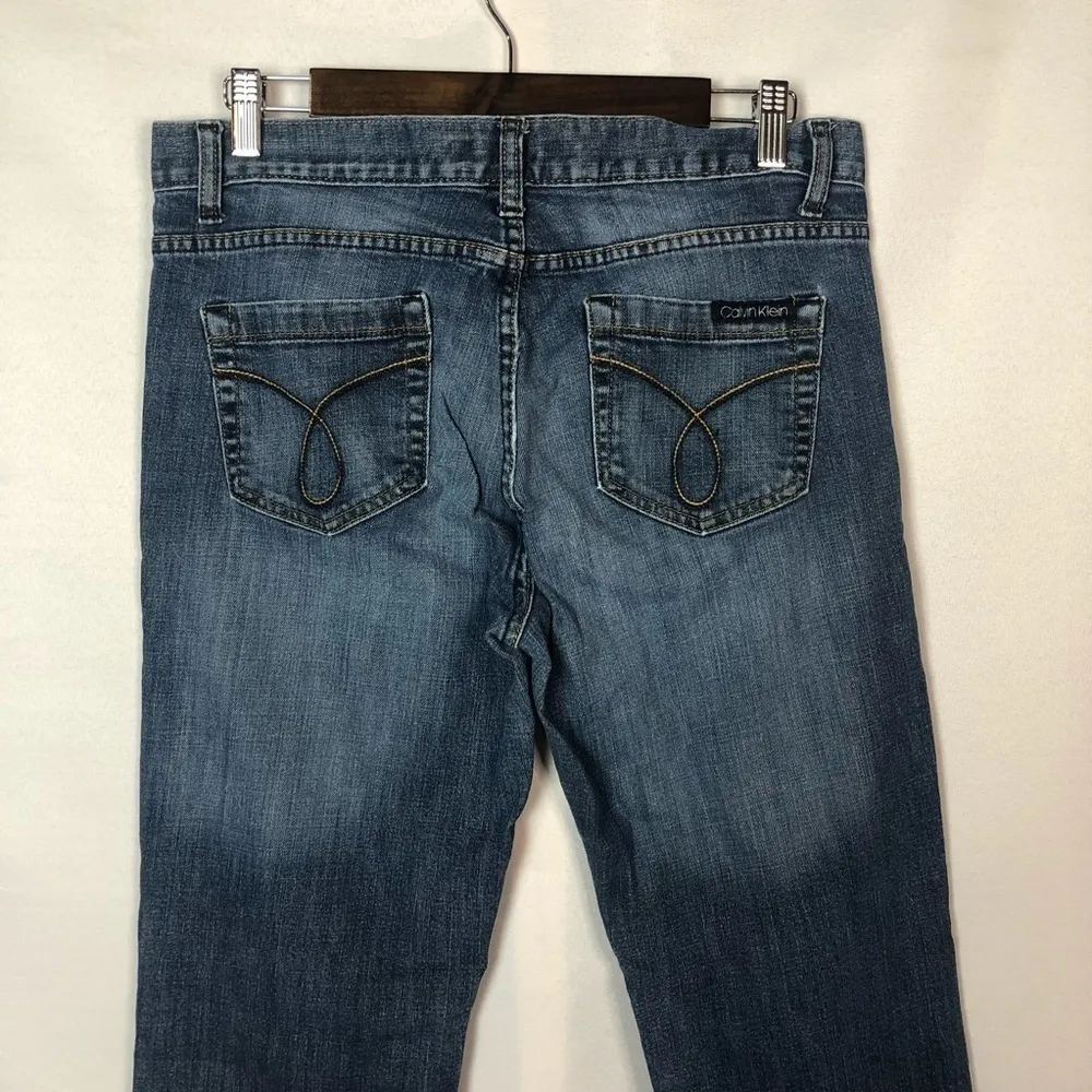 Calvin Klein Dark Wash Mid Rise Skinny Jeans 10 - Image 5