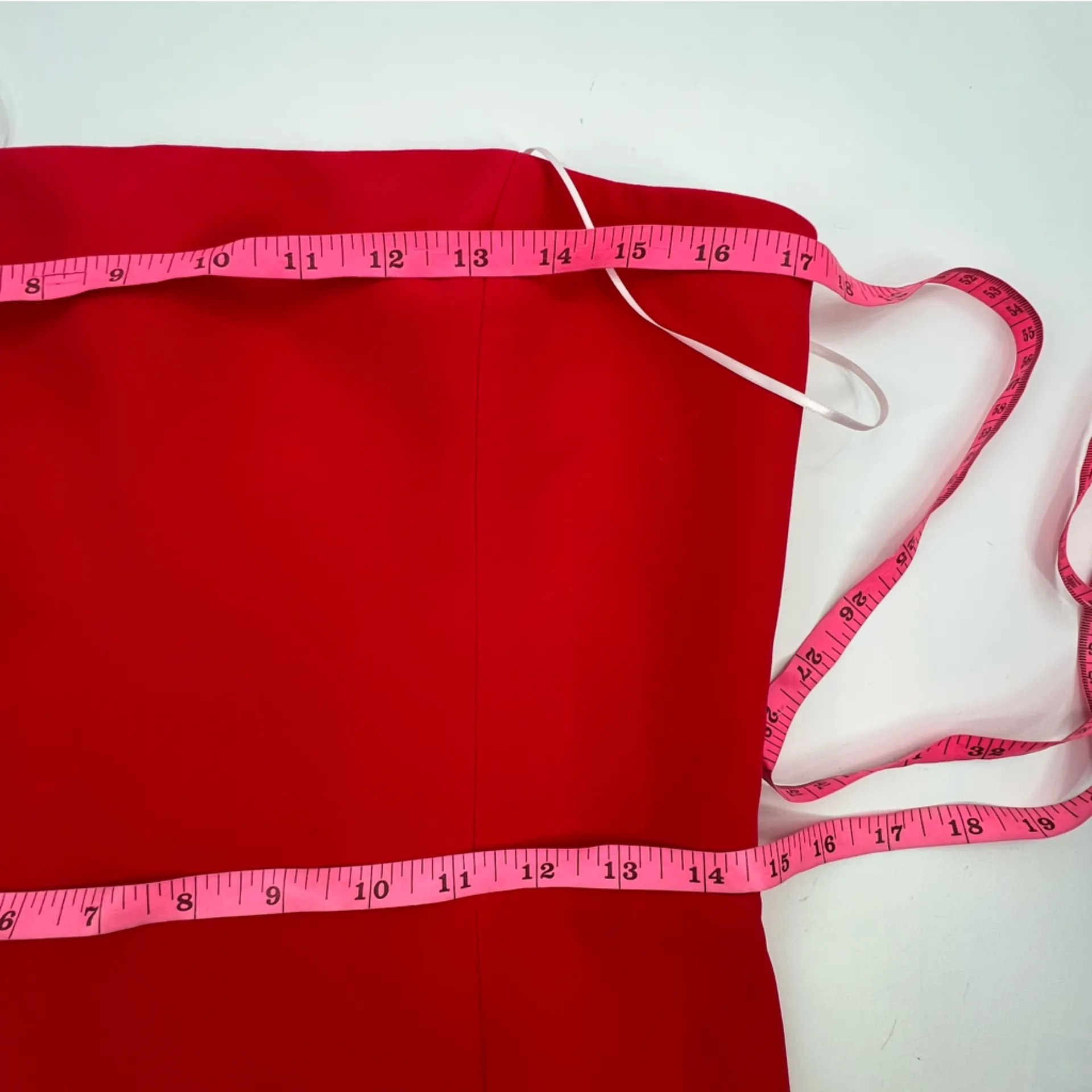 AMANDA UPRICHARD Mandy Midi Dress in Lipstick Red Strapless Sz L - Image 7