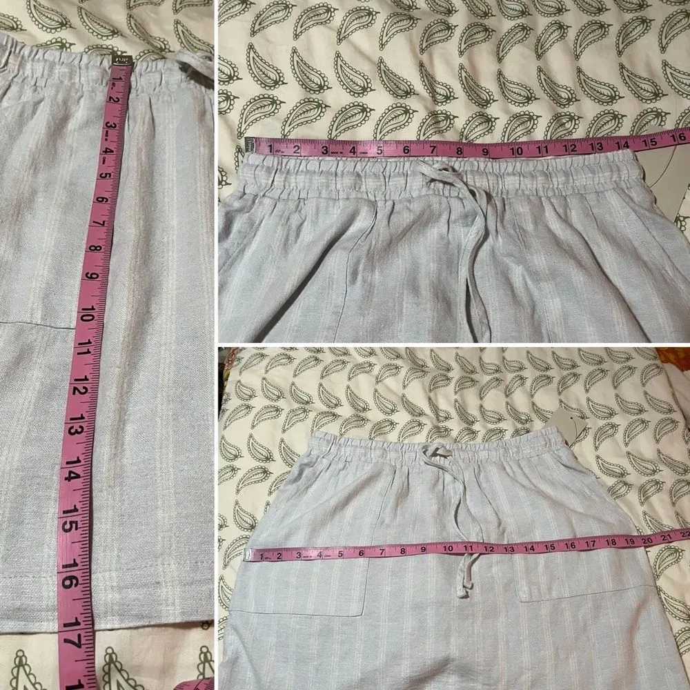 Martha Stewart Crean Sweater Blue Stripe Skort Set Mini Skirt Textured M NWT Size undefined - Image 11