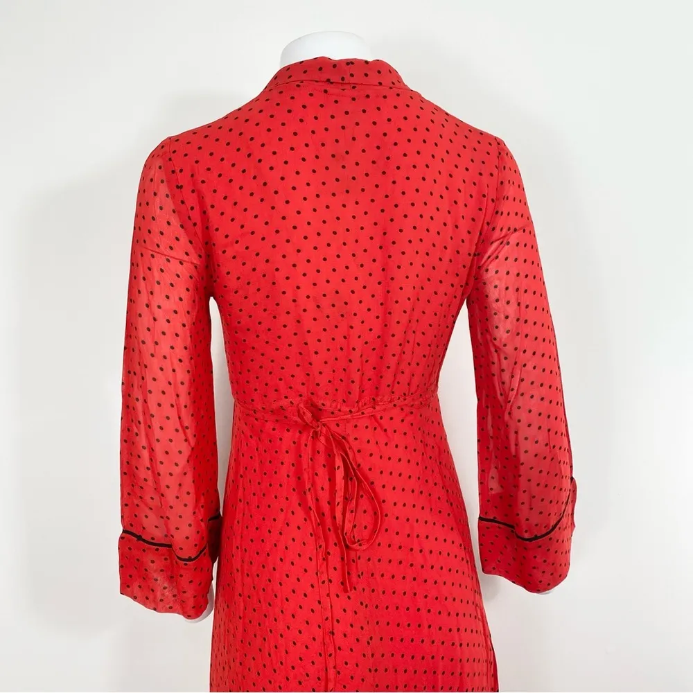 GANNI GEORGETTE PRINTED WRAP DRESS - Image 4