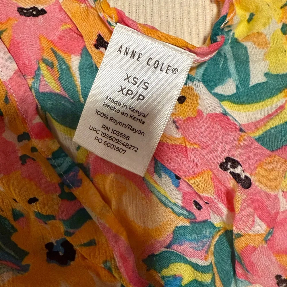 Anne Cole Floral Swim Coverup - Pink and Yellow - Image 5