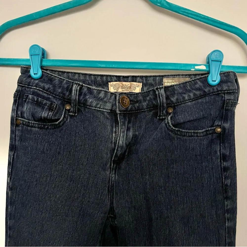 Nine West  Vintage America Boho Skinny Dark Wash Denim Jeans Size 2R Size 26 - Image 7