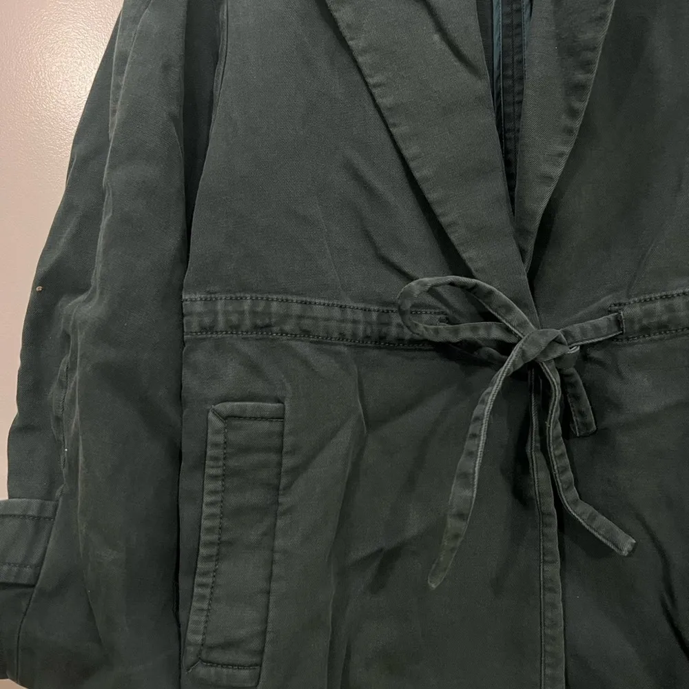 Kate Spade Green Tie Waist Trench Coat Size XS $798 - Image 3