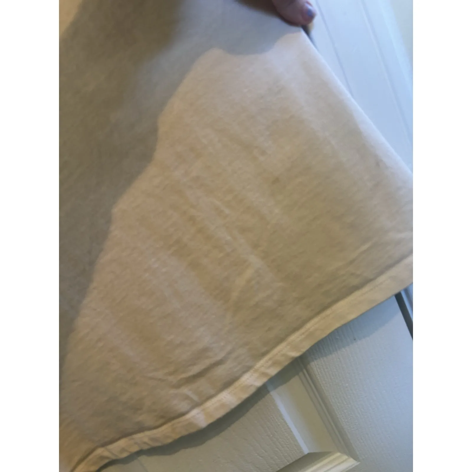 Who What Wear Beige Short Sleeve Dress Size Medium Cottage Pockets Minimalist - Image 9