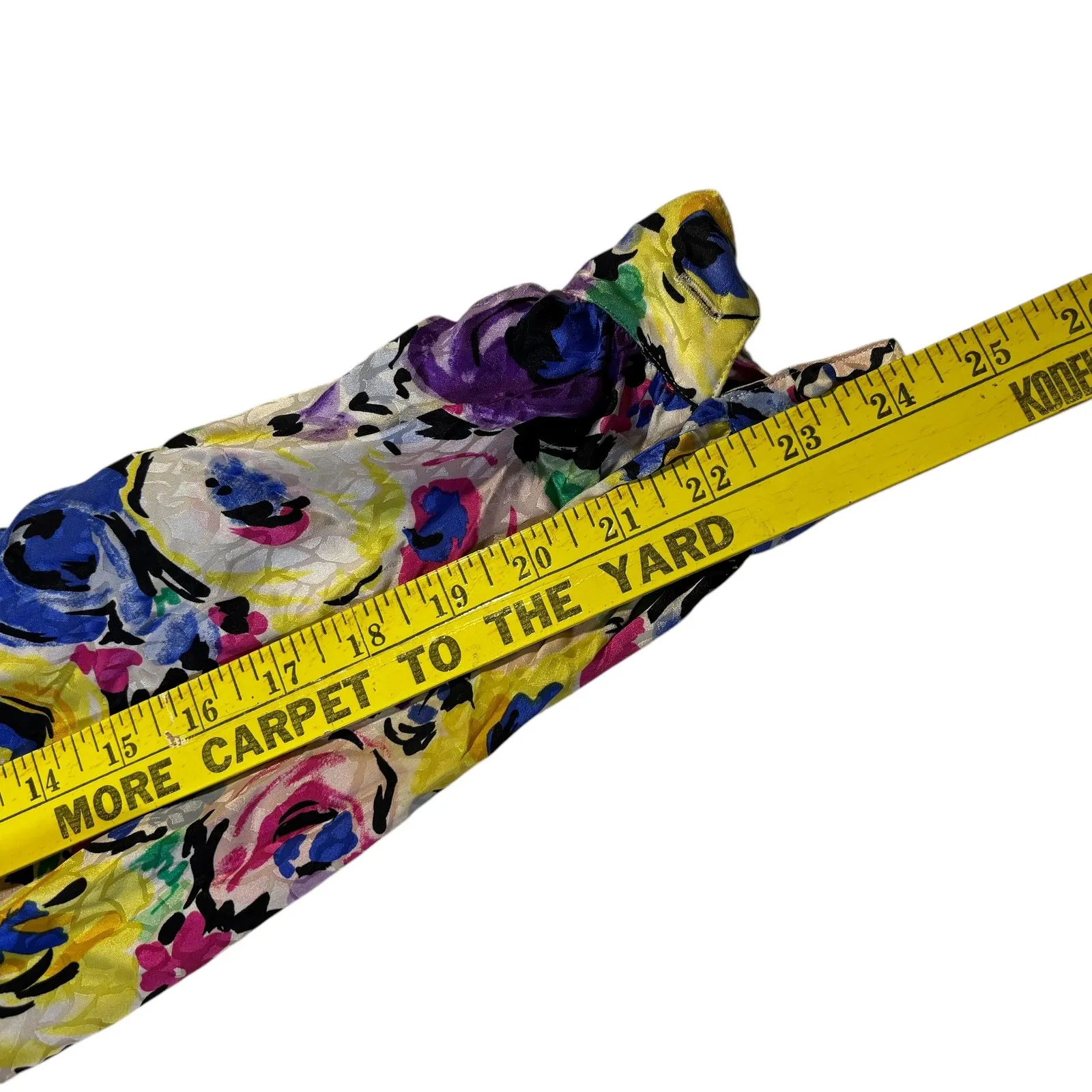 Adrianna‎ Papell Floral 100% Silk Blouse Button Down Long Sleeve Multicolor 6 - Image 9