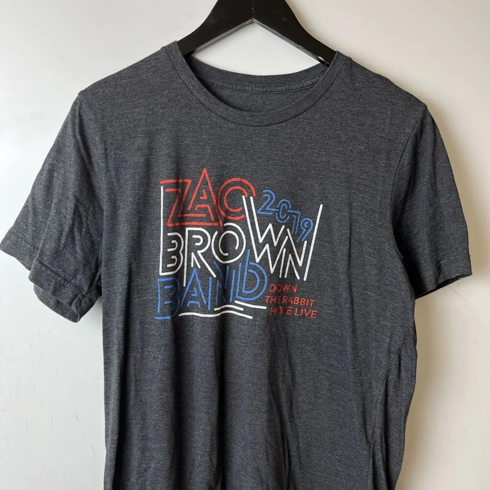 2019 Zac Brown Band T Shirt Gray Large L Graphic Tee Cotton Short Sleeve Solid - Image 5