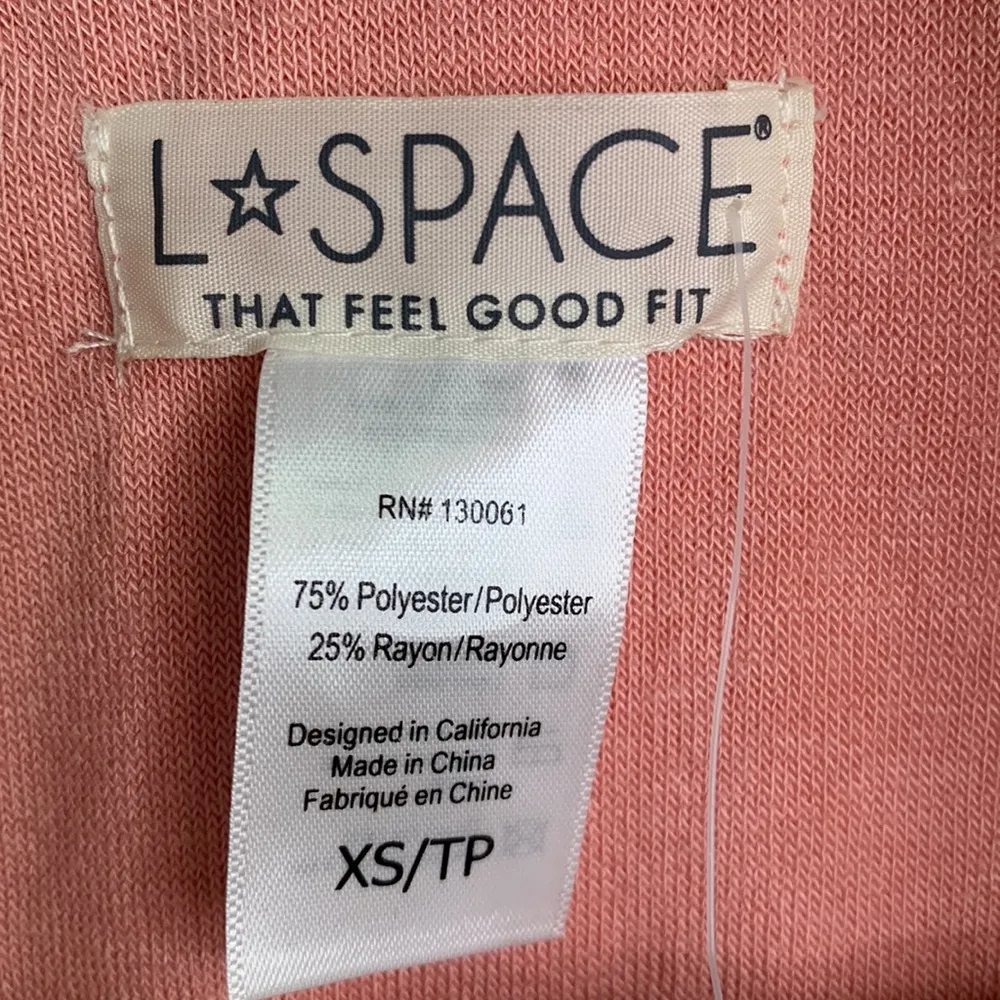L*Space Best Life Crop Pullover Half Zip Pockets TerryCloth NEW W-328 Sz XS - Image 10