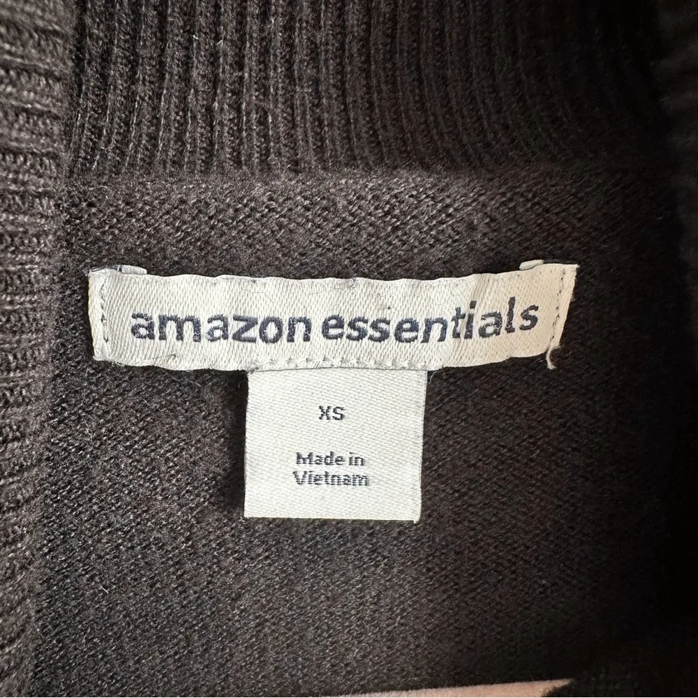 Amazon Essentials Black Turtleneck Sweater Top sz XS - Image 3