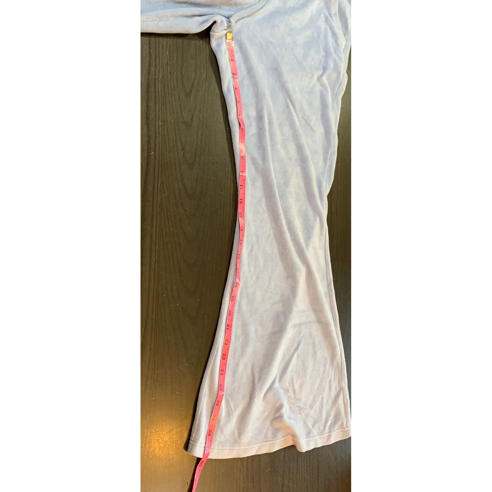 Aerie Womens Medium Velour Flare Leg Drawstring Waist‎ Lounge Pants Blue - Image 10