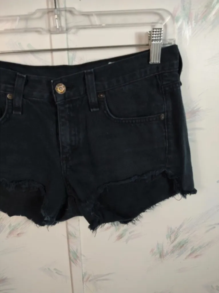 Rag & Bone Black Jean Shorts - Image 3