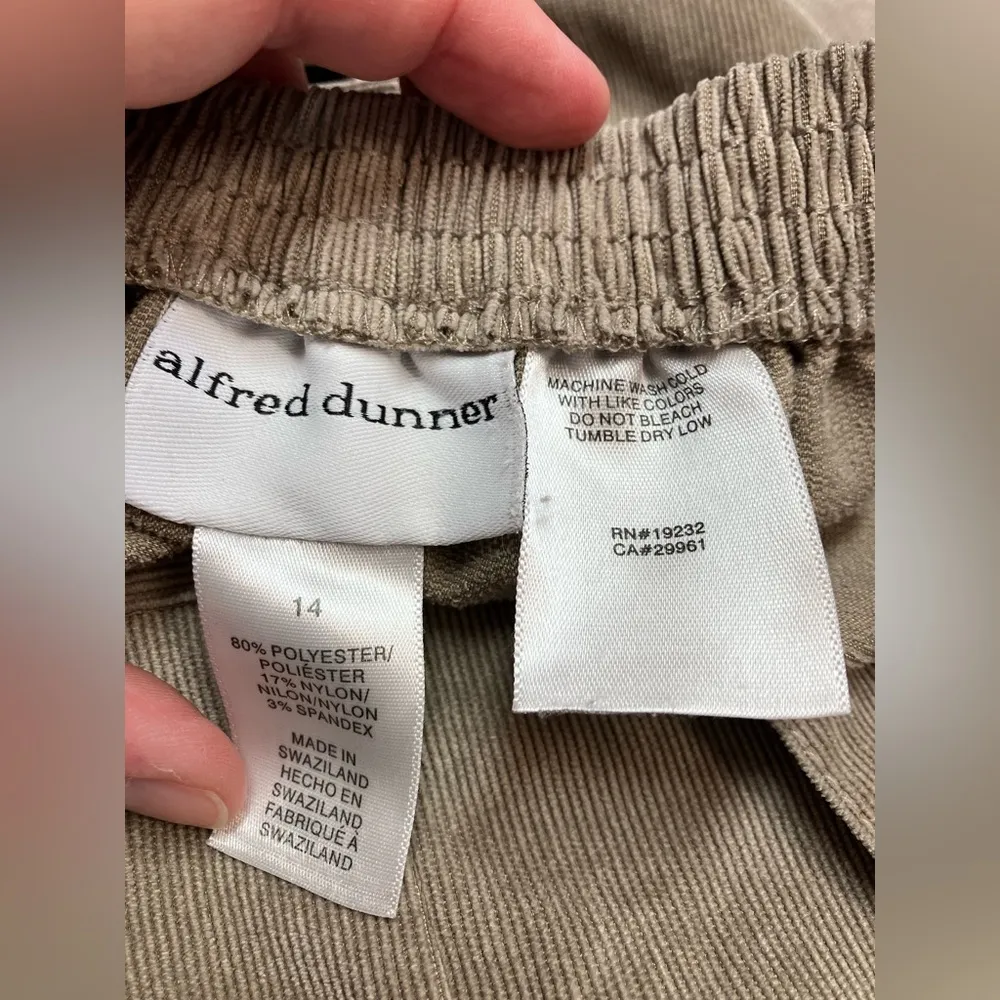 Alfred Dunner Tan Corduroy Trousers - Image 4