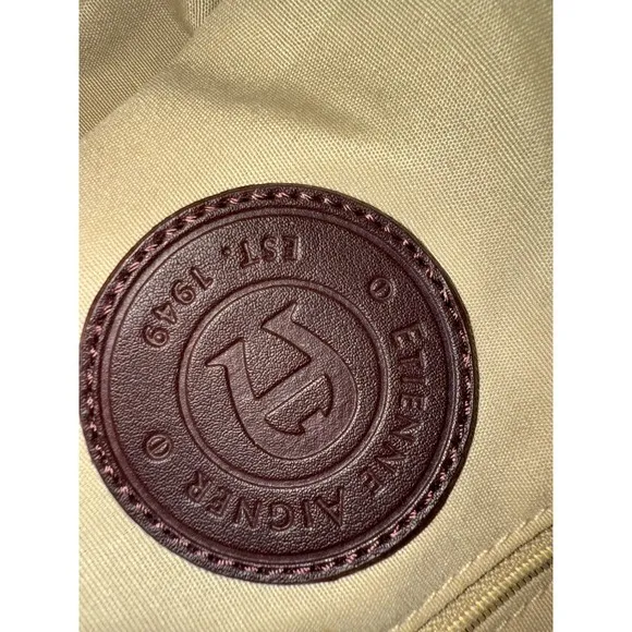 Etienne Aigner Vintage Structured Satchel – Woven Straw & Leather – Brown/Beige - Image 4