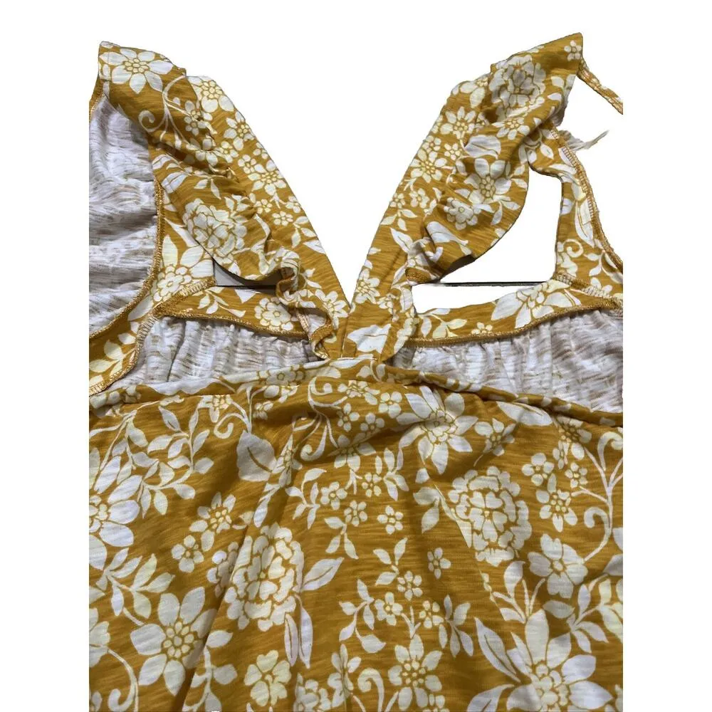 Lauren Conrad Floral Ruffle Sleeveless Tank Top 4X Women's Plus Shirt Mango Sumr - Image 7